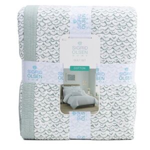 SIGRID OLSEN Cotton Fish Reversible Quilt Set